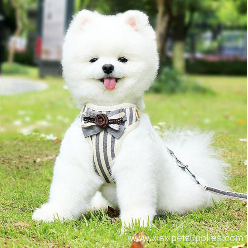Eco-friendly luxury breathable deluxe stripe dog harness